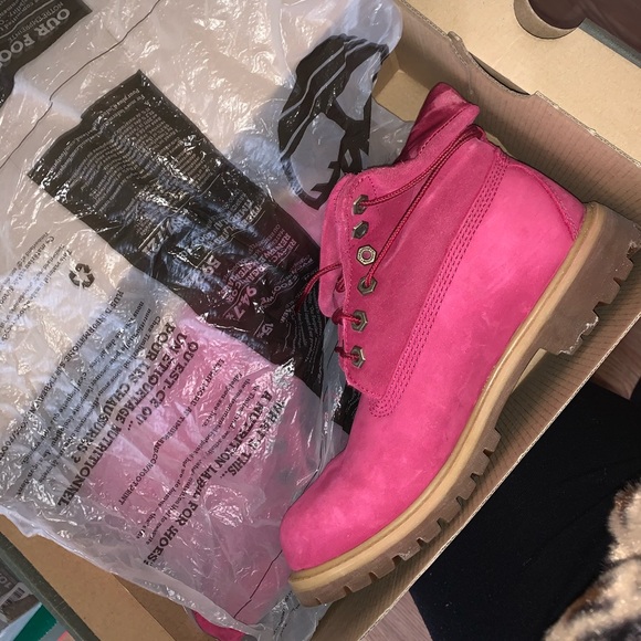 hot pink timbs